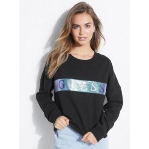 Guess cropped crew neck sweater